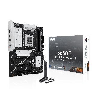 Материнская плата ASUS B650E MAX GAMING WIFI, AM5, AMD B650, 4xDDR5, 4xSATA, 3xM.2, 1xPCIe 5.0 x16, 1xPCIe 4.0 x16, 2xPCIe 3.0 x1, 1xDP, 1xHDMI, 1x2.5Gb LAN, Wi-Fi 6E, Bluetooth 5.3, 4xUSB-A 10Gbps, 1xUSB-C 10Gbps, 2xUSB-A 5Gbps, 2xUSB-A 2.0, 3x3.5 мм, 7.1, ATX