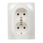 Systeme Electric Glossa Перламутр Розетка 2-ая с/з , 16А (в сборе), фото3