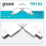 Коннектор для встраиваемых трековых шинопроводов Gauss гибкий (I) белый, фото 1
