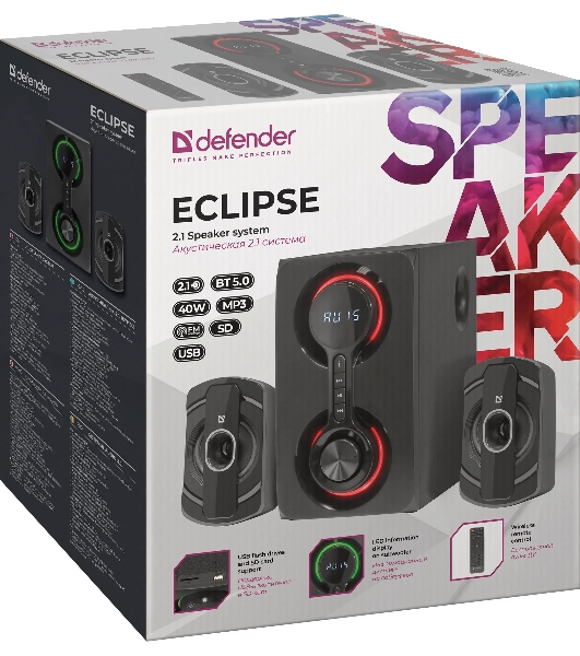 Акустическая система 2.1 Defender ECLIPSE BLUETOOTH FM/MP3/SD/USB