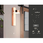 Настенный светодиодный светильник с выключателем Ambrella light FW161 GD золото LED 3000K 6W 265*95*135, фото4