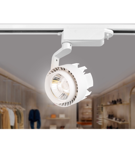 Трековый однофазный светодиодный светильник Ambrella light GL6104 WH белый LED 20W 4200K 24°