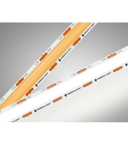 Светодиодная лента Ambrella light GS4802 COB 616Led/19W m/ 24V IP20 4500K/ 5m*12mm*2mm (2 конт.)