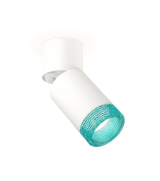 Комплект накладного поворотного светильника Ambrella light XM6312063 SWH/WH/BL белый песок/белый/голубой MR16 GU5.3 (A2220, C6312, N6153)