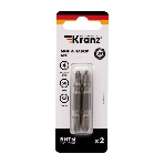 Мини-набор бит Kranz PZ2xPZ2, PZ1xPZ3-50 мм (2 шт./уп.), фото 1
