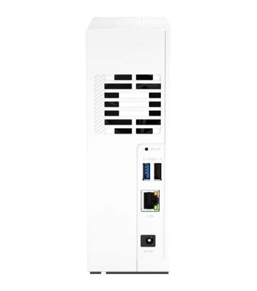 Сетевое хранилище SMB QNAP TS-133 NAS 1 HDD tray. ARM 4-core Cortex-A55 1.8GHz, ram 2 Gb (max), 1x1GbE, 1xUSB 2.0 port,1xUSB 3.2 Gen 1