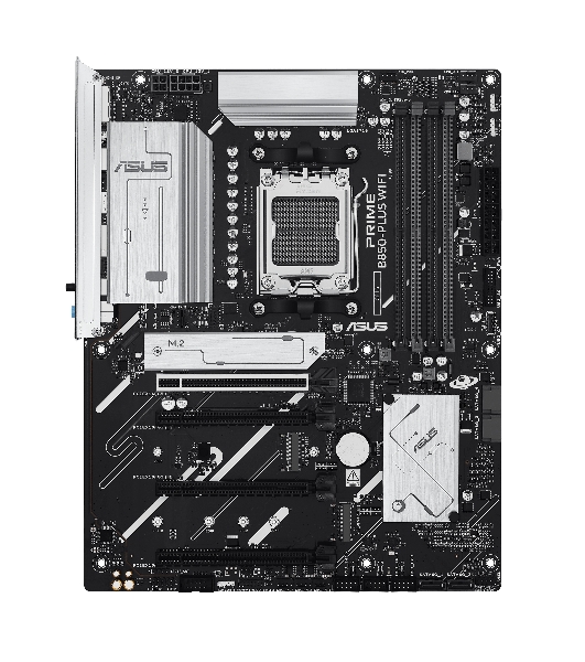 Материнская плата ASUS PRIME B850-PLUS WIFI, AM5, AMD B850, 4xDDR5, 4xSATA, 3xM.2, 1xPCIe 5.0 x16, 1xPCIe 4.0 x16, 2xPCIe 3.0 x1, 1xDP, 1xHDMI, 1x2.5Gb LAN, Wi-Fi 6E, Bluetooth 5.3, 4xUSB-A 10Gbps, 1xUSB-C 10Gbps, 2xUSB-A 5Gbps, 2xUSB-A 2.0, 3x3.5 мм, 7.1, ATX