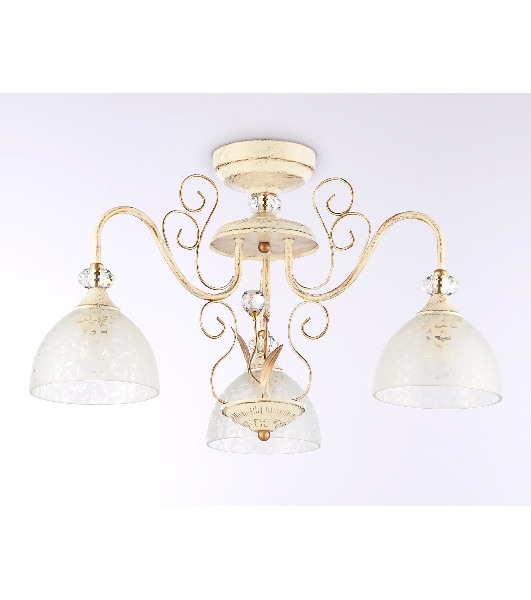 Светильник Ambrella light TR3055/3 BG/GD/FR бежевый/золото/белый матовый E27/3 max 40W D600*380