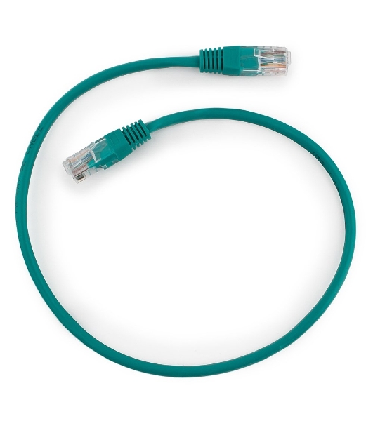 Патч-корд UTP Cablexpert cat.5e, 0.5м, литой, многожильный, зеленый