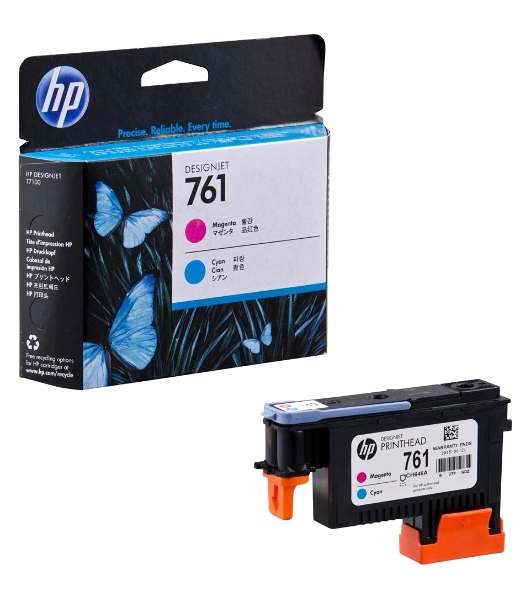 Картридж струйный HP 761 CH646A пурпурный/голубой печатающая головка для HP DJ T7100