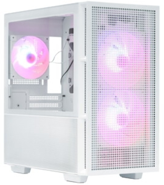 Компьютерный корпус Deepcool CH360 WH без БП, боковое окно (закаленное стекло), 2x140мм ARGb LED вентилятор спереди и 1x120мм ARGb LED вентилятор сзади, белый, mATX