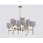Люстра Ambrella light LH72383/8 BS/GR латунь/серый E14*8 max 40W D810*705, фото6