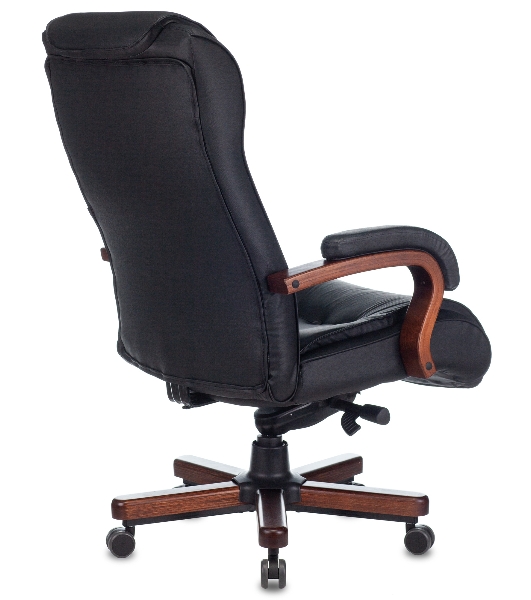 Кресло Бюрократ T-9926WALNUT черный, кожа