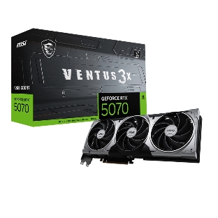 Видеокарта MSI PCI-E 5.0 RTX 5070 12G VENTUS 3X NVIDIA GeForce RTX 5070 12Gb 192bit GDDR7 2542/28000 HDMIx1 DPx3 HDCP Ret