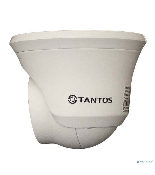 Видеокамера IP Tantos TSi-Beco25FP антивандальная с ИК подсветкой, двухмегапиксельная 1920х1080х30к/с 1/2.9” F23 CMOS сенсор c прогрессивным ск