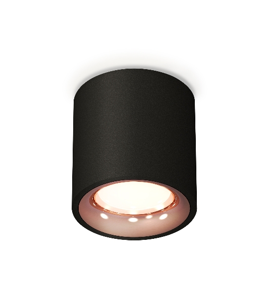 Светильник Ambrella Light XS7532025 SBK/PPG черный песок/золото розовое полированное MR16 GU5.3 (C7532, N7015)