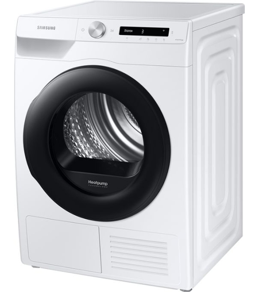 Сушильная машина Samsung DV90T5240AW/LP белый, 9 кг, сушка - тепловой насос, программ - 14, 60 x 85 x 65 см