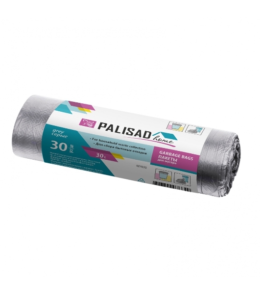 Пакеты для мусора Home Palisad 30 л x 30 шт. серые