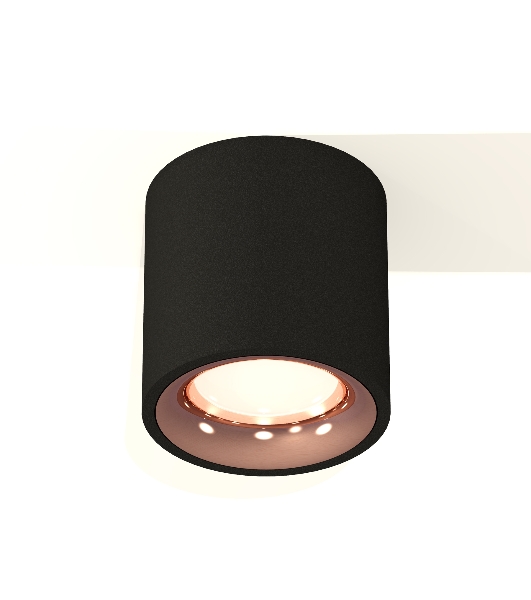 Светильник Ambrella Light XS7532025 SBK/PPG черный песок/золото розовое полированное MR16 GU5.3 (C7532, N7015)
