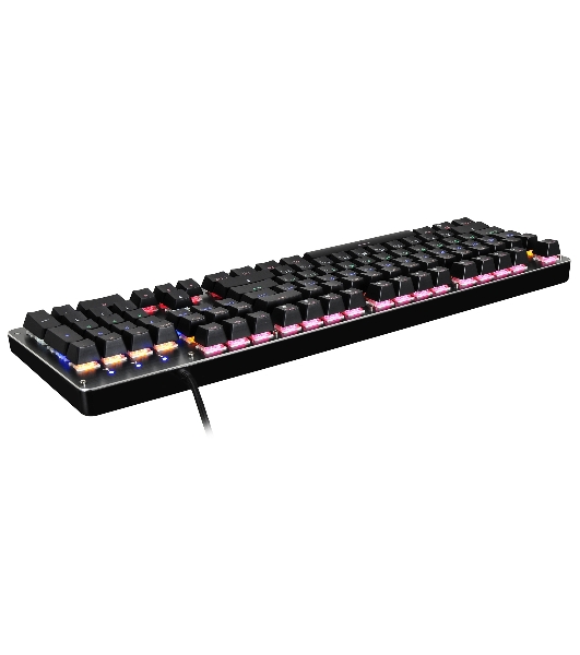 Клавиатура Oklick 970G Dark Knight проводная, USB Type-A, чёрный/серебристый