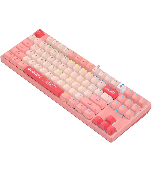 Клавиатура проводная A4Tech Bloody S87 Energy (S87 USB ENERGY PINK) USB розовый