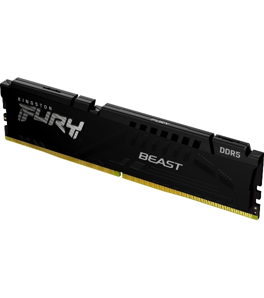 Оперативная память Kingston Fury Beast, DDR5, 32GB (1x32GB), 6000MHz, CL30, DIMM, с радиатором, черный