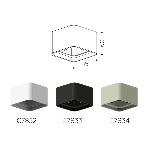 Корпус светильника C7833 SBK черный песок 95*95*H60mm MR16 GU5.3, фото9