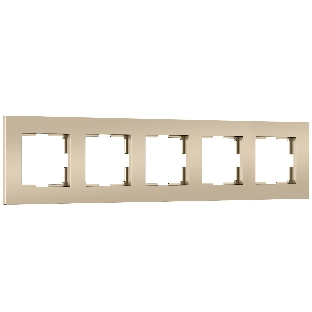 Рамка на 5 постов Slab (шампань софт) W0052911