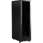 Шкаф 19' Business, 42U 600x800, черный, передняя дверь стекло, задняя дверь распашная металл, фото 1