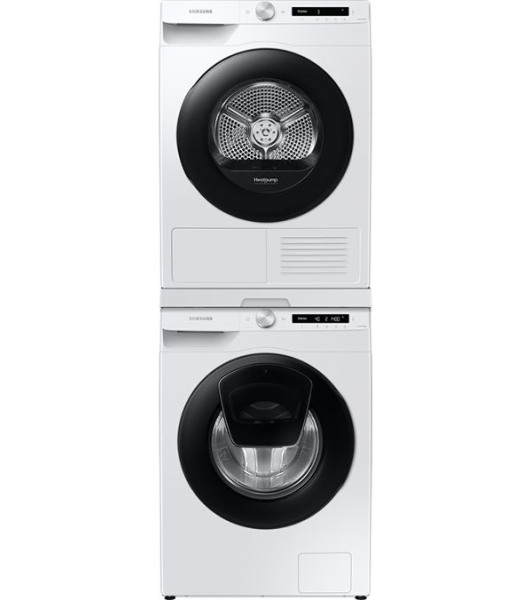 Сушильная машина Samsung DV90T5240AW/LP белый, 9 кг, сушка - тепловой насос, программ - 14, 60 x 85 x 65 см