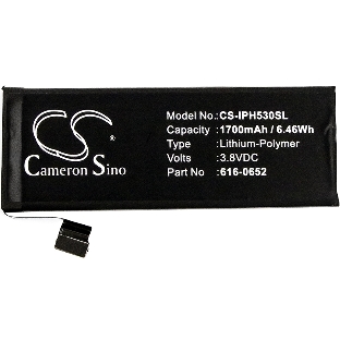 Аккумулятор CameronSino CS-IPH530SL для iPhone 5S 3.8V, 1700mAh, 6.46Wh