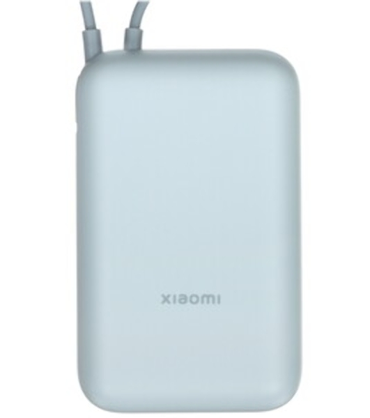 Портативный аккумулятор Xiaomi Power Bank 10000mAh (встроенный кабель) Ледяной синий GL