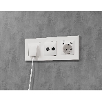 Комплект механизма розетки TV оконечной + SAT 5-862MHz 3.5dB/950-2150MHz 3.5dB ALFA Белый глянец QUANT (AP1133, VM217) MA113310, фото4
