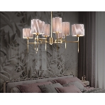 Люстра Ambrella light LH72383/8 BS/GR латунь/серый E14*8 max 40W D810*705, фото 1