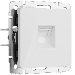 Розетка Ethernet RJ-45 (белый акрил), фото 1