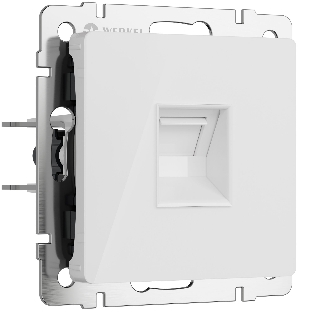 Розетка Ethernet RJ-45 (белый акрил)