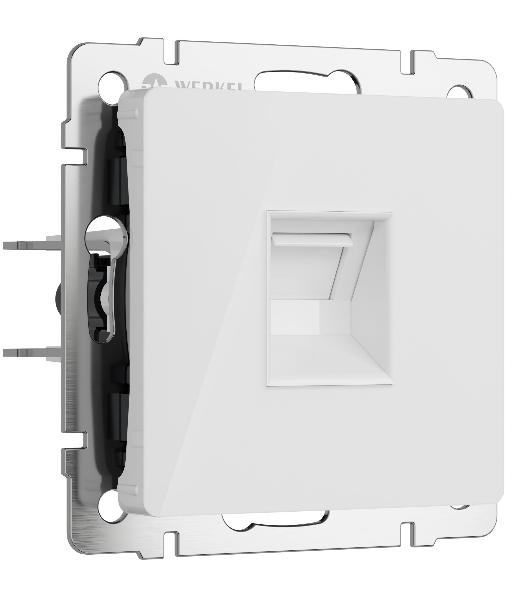 Розетка Ethernet RJ-45 (белый акрил)