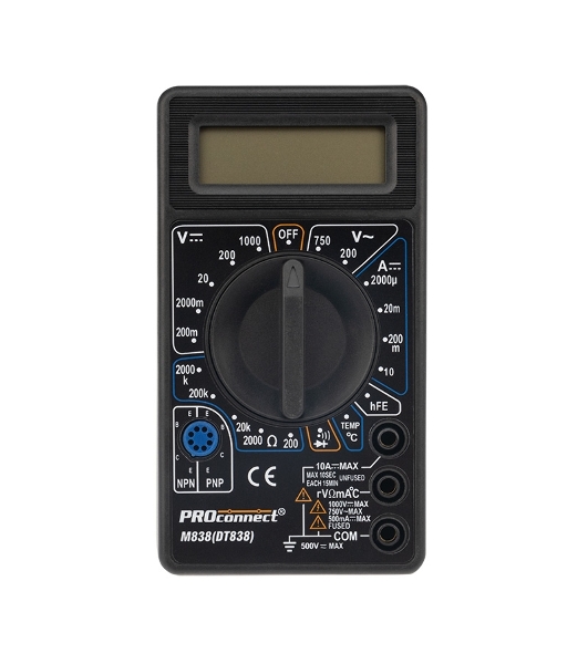 Портативный мультиметр PROconnect M838 (DT838)