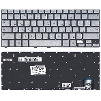 Клавиатура для ноутбука Samsung 740U3E NP740U3E серебристая, фото3