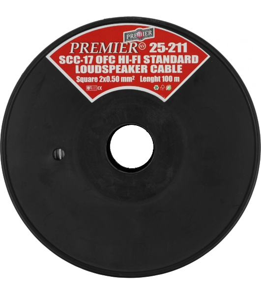 Кабель акустический Premier SCC-17 BC 100м. прозрачный (25-211 100)