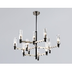 Люстра Ambrella light LH55505/12 SN/BK/CL сатин никель/черный/прозрачный E14*12 max 40W D860*905, фото8