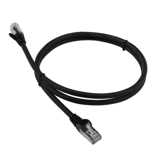 Патч-корд Lanmaster LSZH FTP кат.6, 0.5 м, черный
