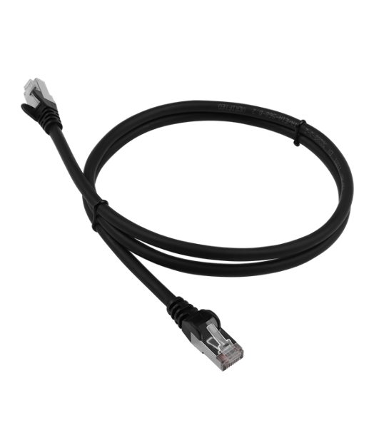 Патч-корд Lanmaster LSZH FTP кат.6, 0.5 м, черный