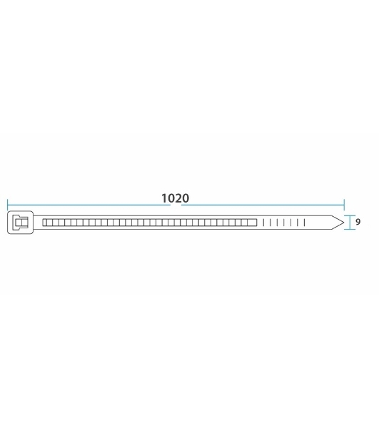 Хомут-стяжка кабельная нейлоновая Rexant 1020x9,0 мм, белая, упаковка 100 шт.