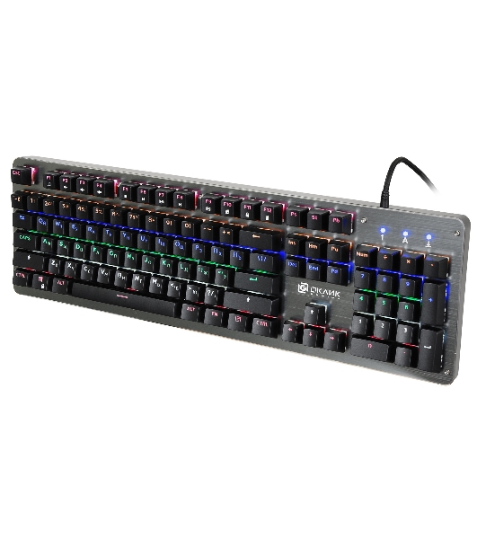 Клавиатура Oklick 970G Dark Knight проводная, USB Type-A, чёрный/серебристый