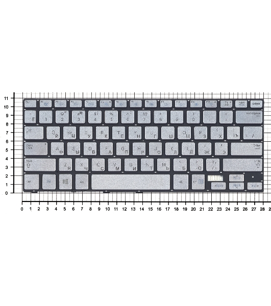 Клавиатура для ноутбука Samsung 740U3E NP740U3E серебристая
