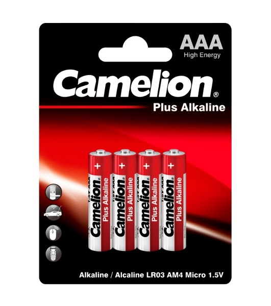 Элемент питания алкалиновый Camelion LR LR03 BL-4 (блист.4шт) 7369 1.5 В