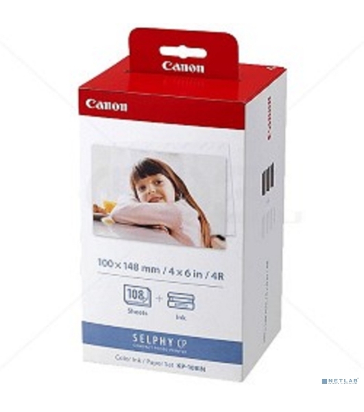 Набор для печати Canon KP-108IN 3115B001 10x15/108л./белый для сублимационных принтеров