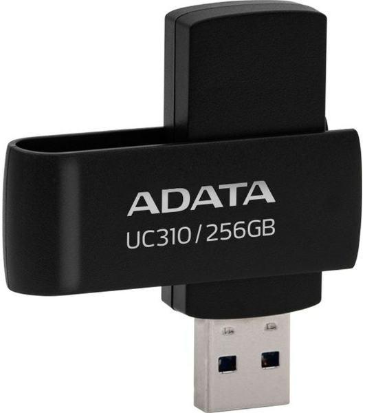 Флешка USB ADATA UC310 (UC310-256G-RBK), 256Gb, USB 3.2 Gen1, R/W 100/30, черный