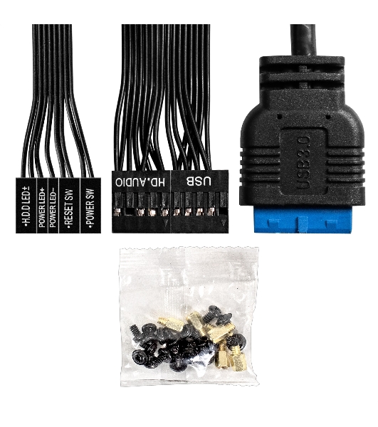 Компьютерный корпус Miditower ExeGate AA-443U-UNS400 (ATX, БП UNS400 с вент. 12см, 2хUSB+1хUSB 3.0+HD Audio, черный)